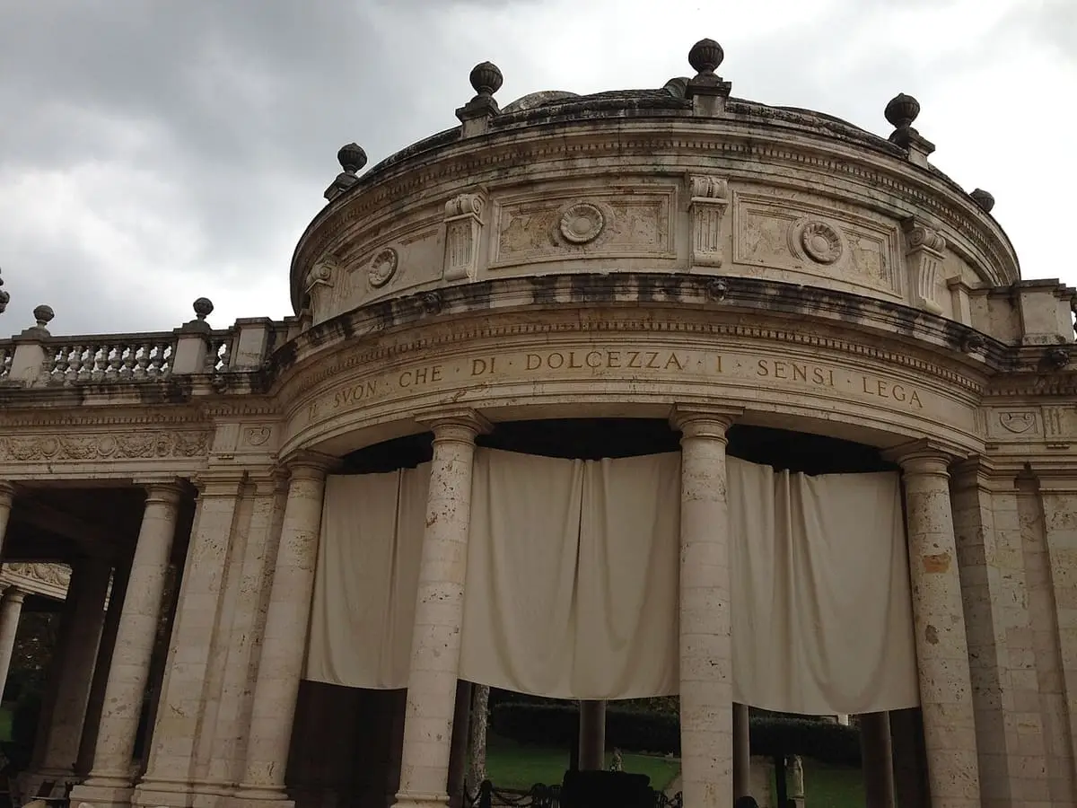 Domed rotunda with columns at the Tettuccio thermal building in Montecatini Terme
